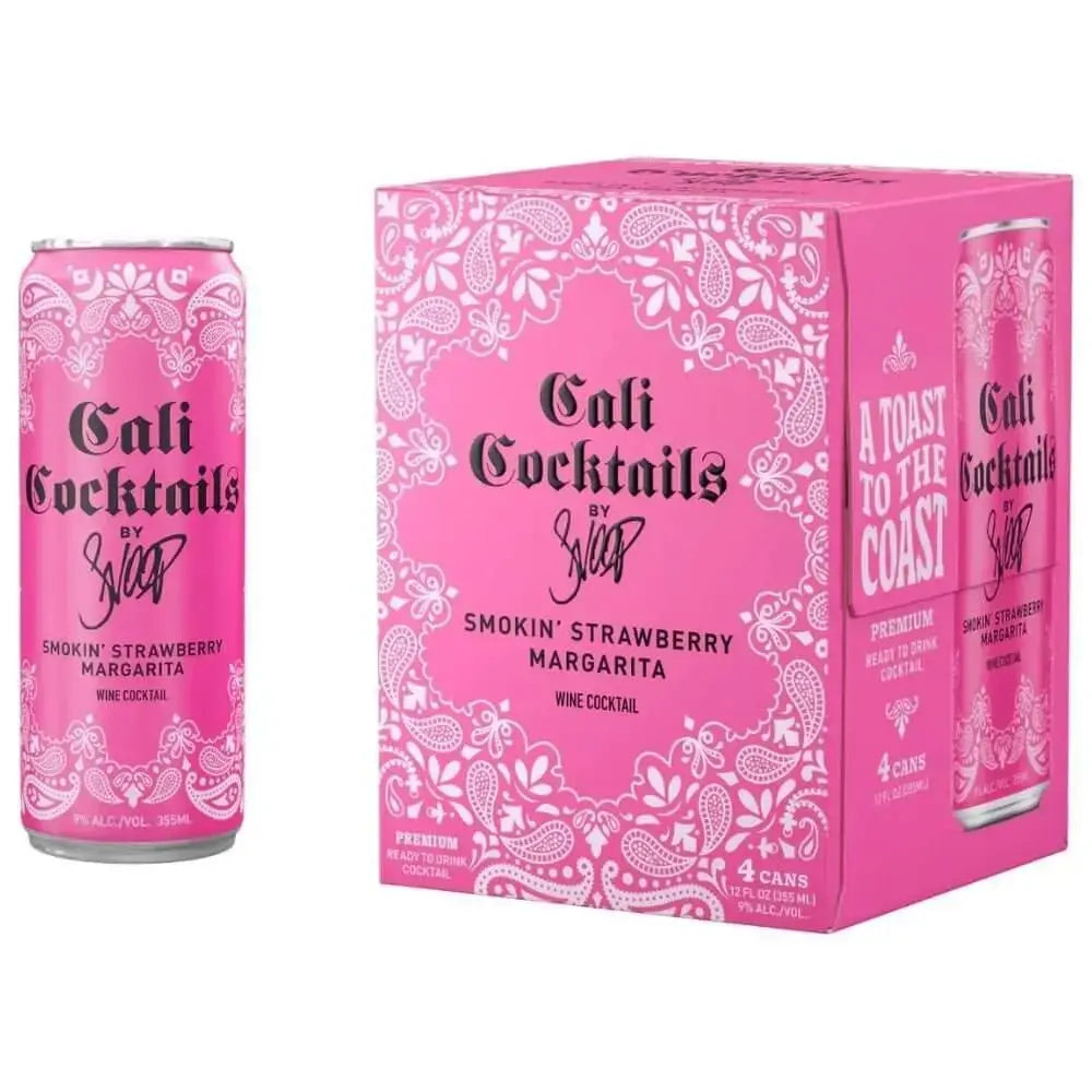 Cali Cocktails By Snoop Smokin’ Strawberry Margarita 4pk - Main Street Liquor