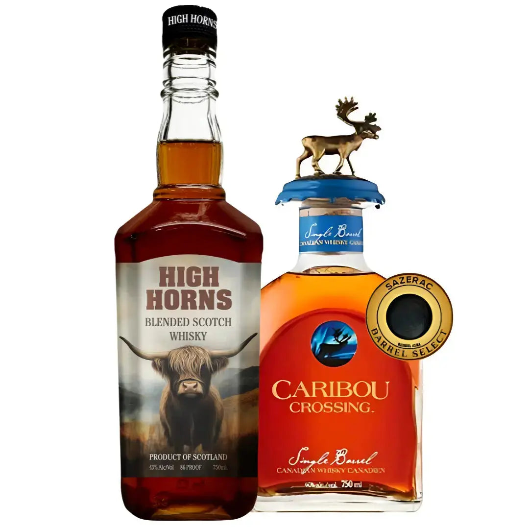 Caribou Crossing Single Barrel Private Store Pick + High Horns Scotch Bundle - Main Street Liquor