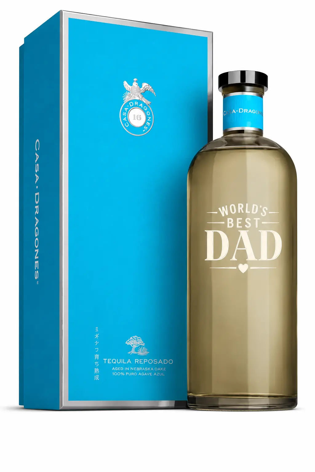 Casa Dragones Reposado Mizunara Oak “World’s Best Dad” Deep Etched Tequila - Main Street Liquor