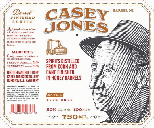 Casey Jones Barrel Finished Corn & Cane Spirits Blue Hole Batch - Main Street Liquor