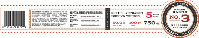 Load image into Gallery viewer, Casey Jones Kentucky Straight Bourbon Whiskey Birthday Blend No. 3 - Main Street Liquor
