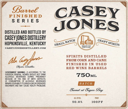 Casey Jones Red Wine Barrel Finished Series Sunset At Sugar Bay - Main Street Liquor