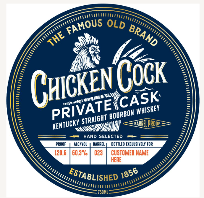 Chicken Cock Private Cask Kentucky Straight Bourbon Whiskey – Barrel Proof - Main Street Liquor