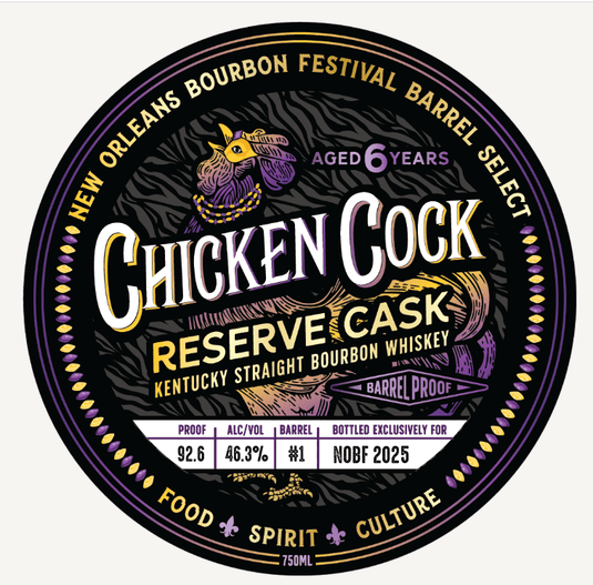 Chicken Cock Reserve Cask Kentucky Straight Bourbon Whiskey New Orleans Bourbon Festival Barrel Select - Main Street Liquor