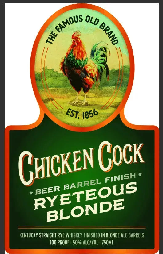 Chicken Cock Ryeteous Blonde Kentucky Straight Rye Whiskey (PRE - ORDER) - Main Street Liquor