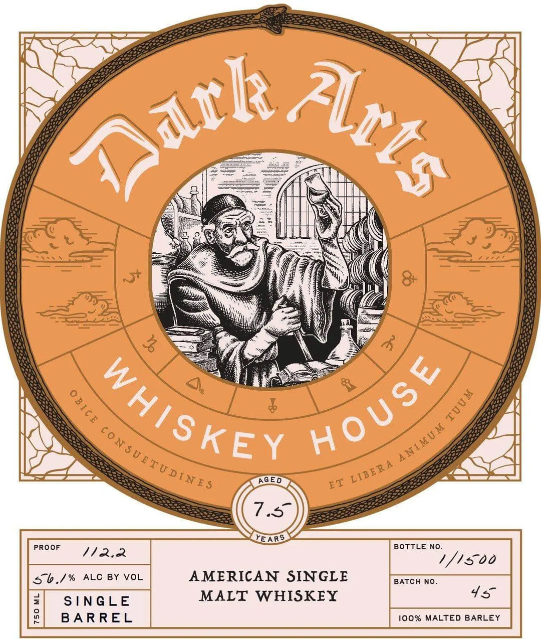 Dark Arts Whiskey House American Single Malt Whiskey Single Barrel 7.5 Years - Main Street Liquor