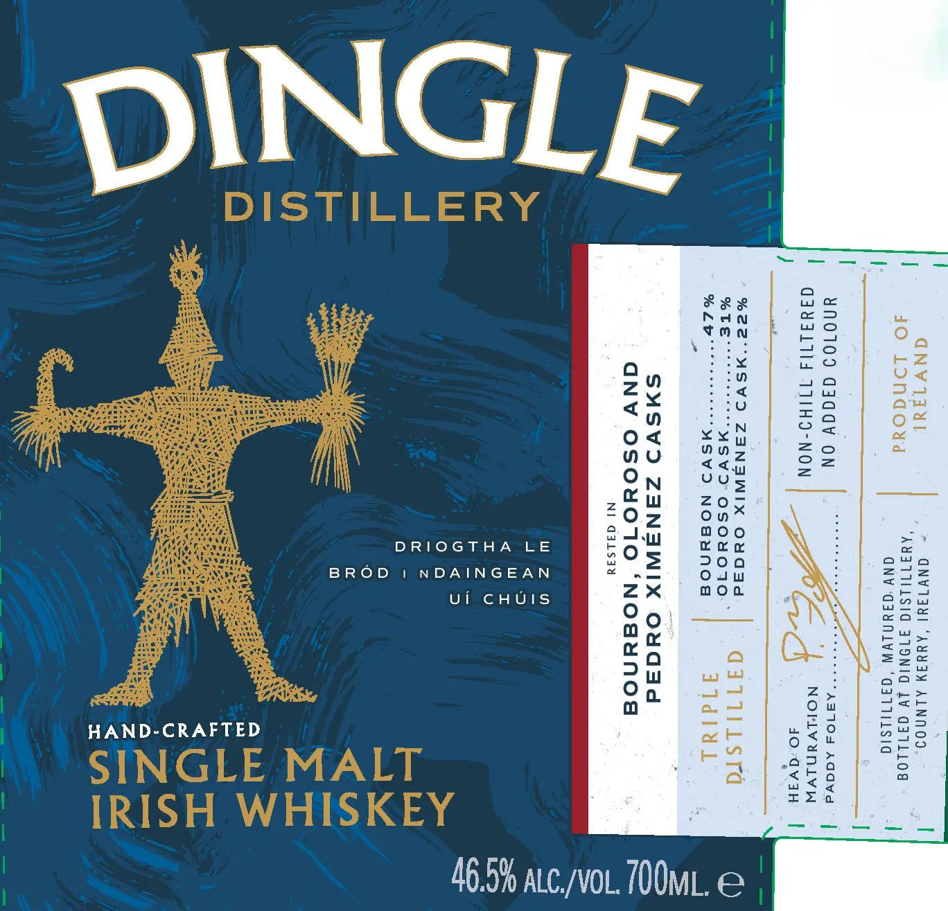 Dingle Single Malt Irish Whiskey Bourbon & PX Cask 700ml Dingle Distillery