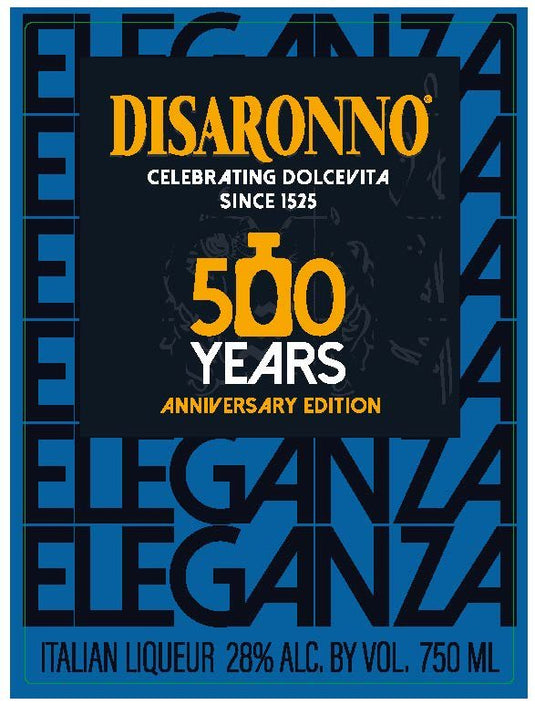 Disaronno 500 Years Anniversary Edition Amaretto Liqueur Eleganza Bottle - Main Street Liquor