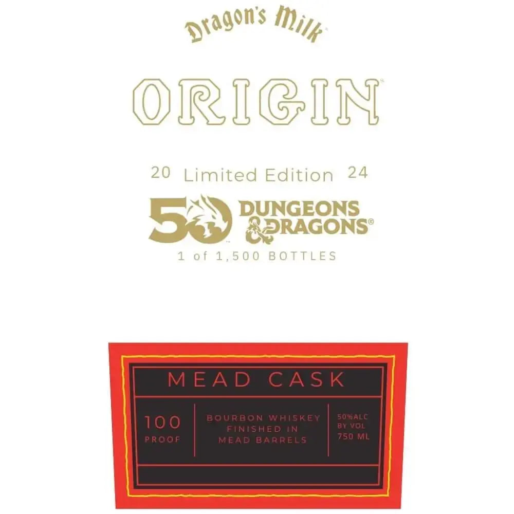 Dragon’s Milk Origin Dungeons &amp; Dragons Mead Cask Bourbon - Main Street Liquor
