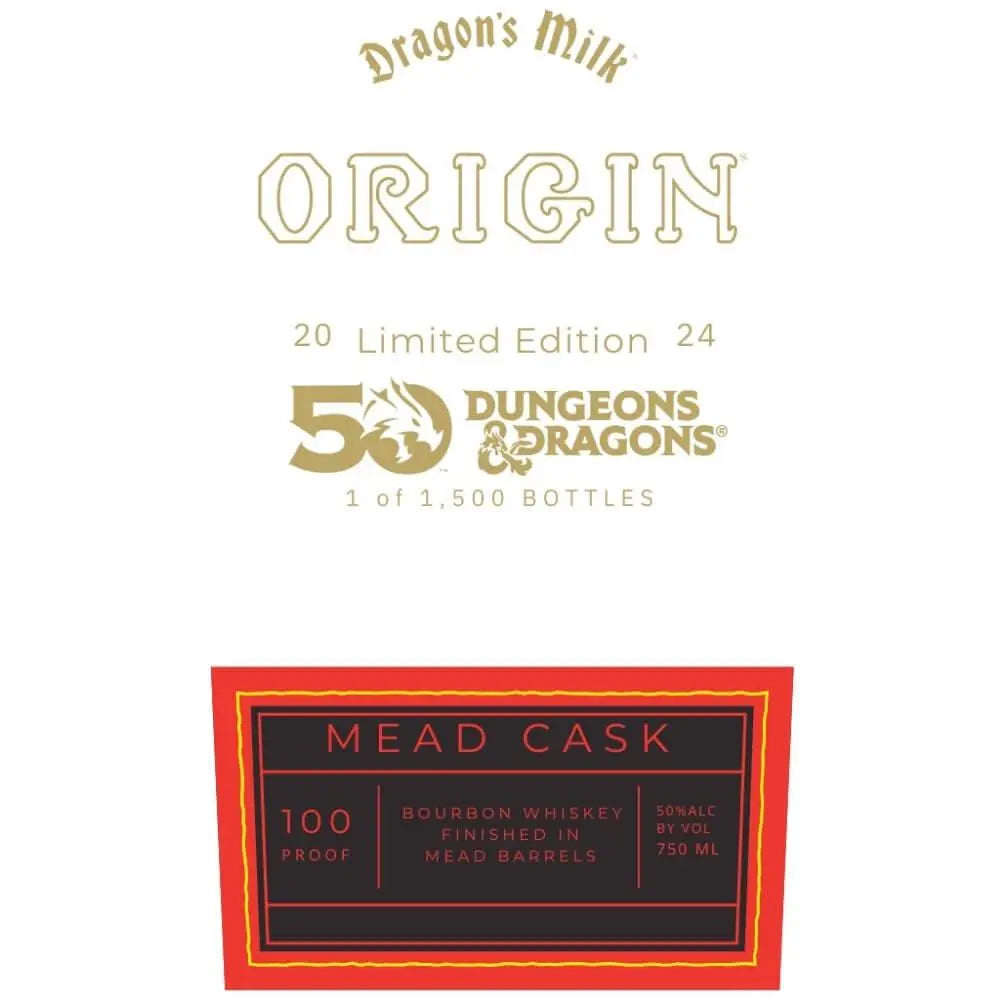 Dragon’s Milk Origin Dungeons & Dragons Mead Cask Bourbon - Main Street Liquor