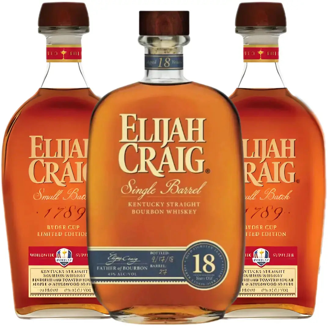 Elijah Craig 18 Year &amp; Ryder Cup Bundle: Elijah Craig 18 Year + Elijah Craig Ryder Cup 2025 (2 Bottles) - Main Street Liquor