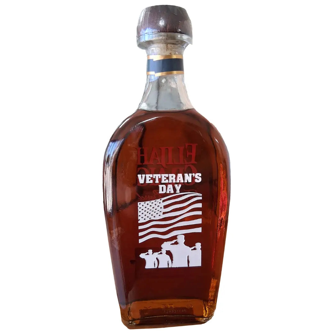 Elijah Craig Toasted Barrel Veteran’s Day Limited Edition Etched Bottle Memory Bottles
