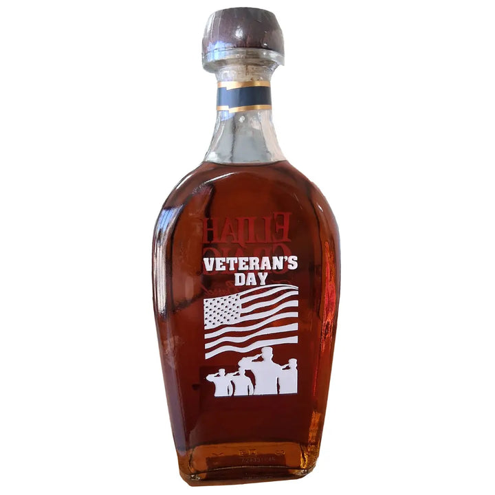 Elijah Craig Toasted Barrel Veteran’s Day Limited Edition Etched Bottle Memory Bottles
