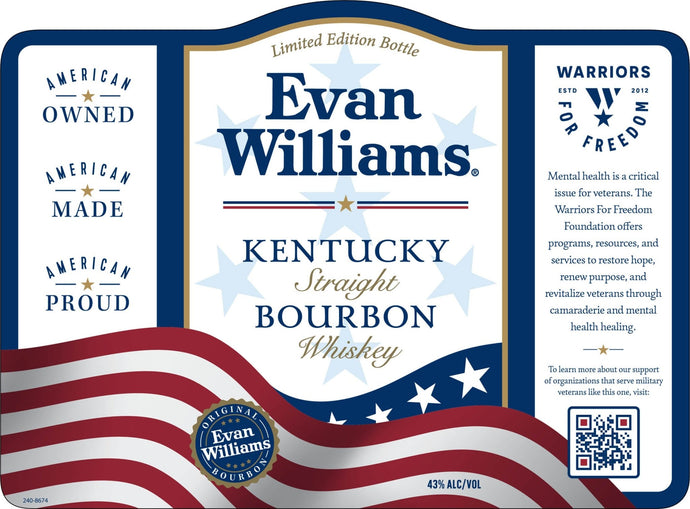 Evan Williams Kentucky Straight Bourbon Whiskey Warriors for Freedom Limited Edition - Main Street Liquor