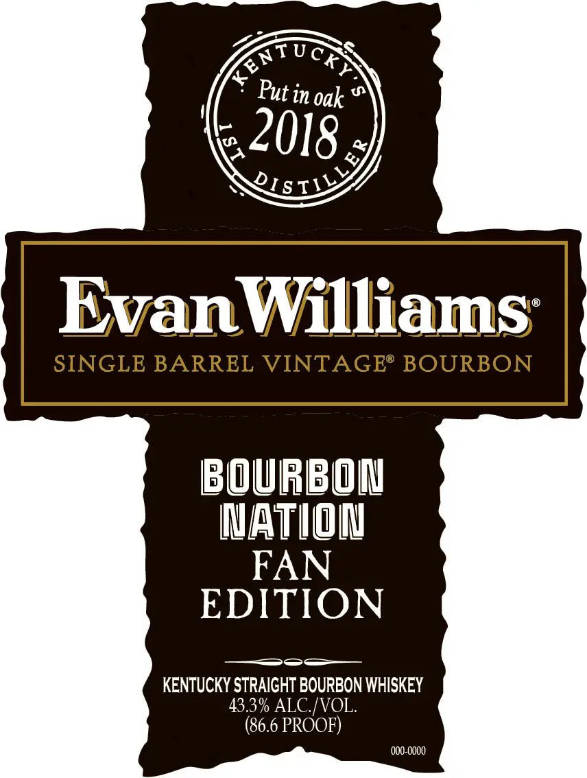 Evan Williams Single Barrel Vintage Bourbon Nation Fan Edition 750mL - Main Street Liquor