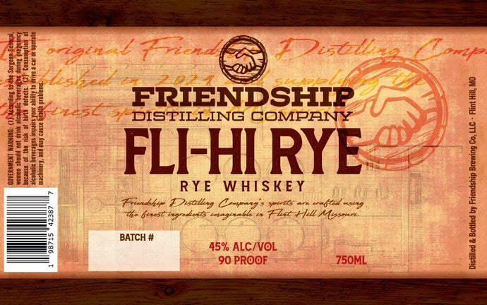 Fli - Hi Rye Whiskey by Friendship Distilling Company - Main Street Liquor