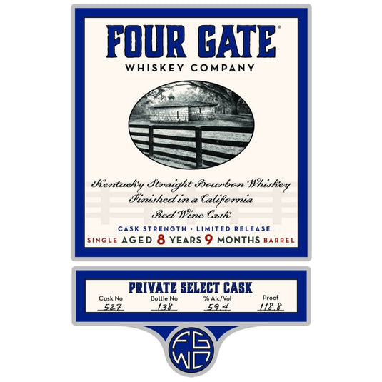 Four Gate Bourbon Finished in a California Red Wine Cask - Main Street Liquor