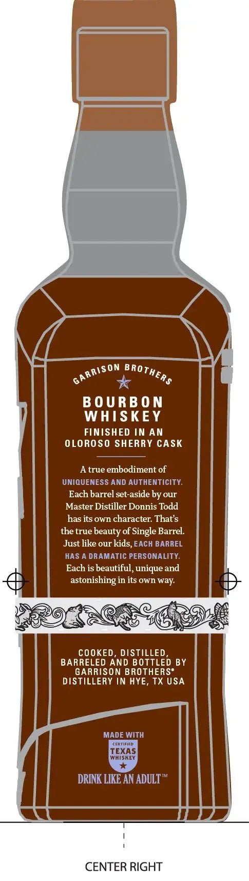 Garrison Brothers Single Barrel Cask Strength Oloroso Sherry Cask Finished Texas Straight Bourbon Whiskey - Main Street Liquor