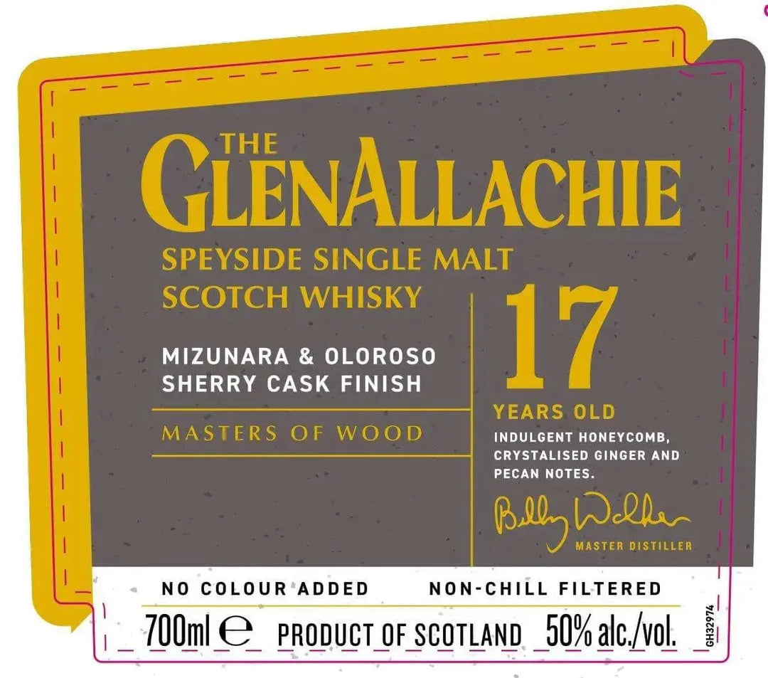 GlenAllachie 17 Year Old Mizunara &amp; Oloroso Sherry Cask Finish 700ml - Main Street Liquor