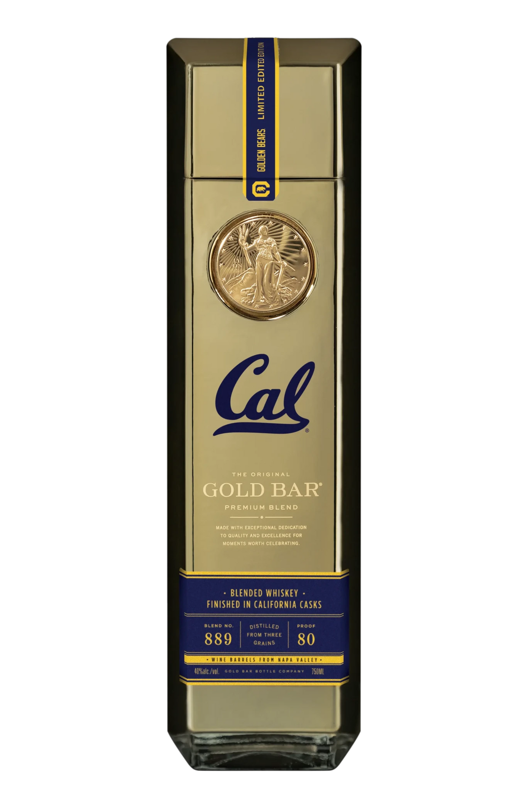 Gold Bar Cal Golden Bears Limited Edition Blended Whiskey - Main Street Liquor