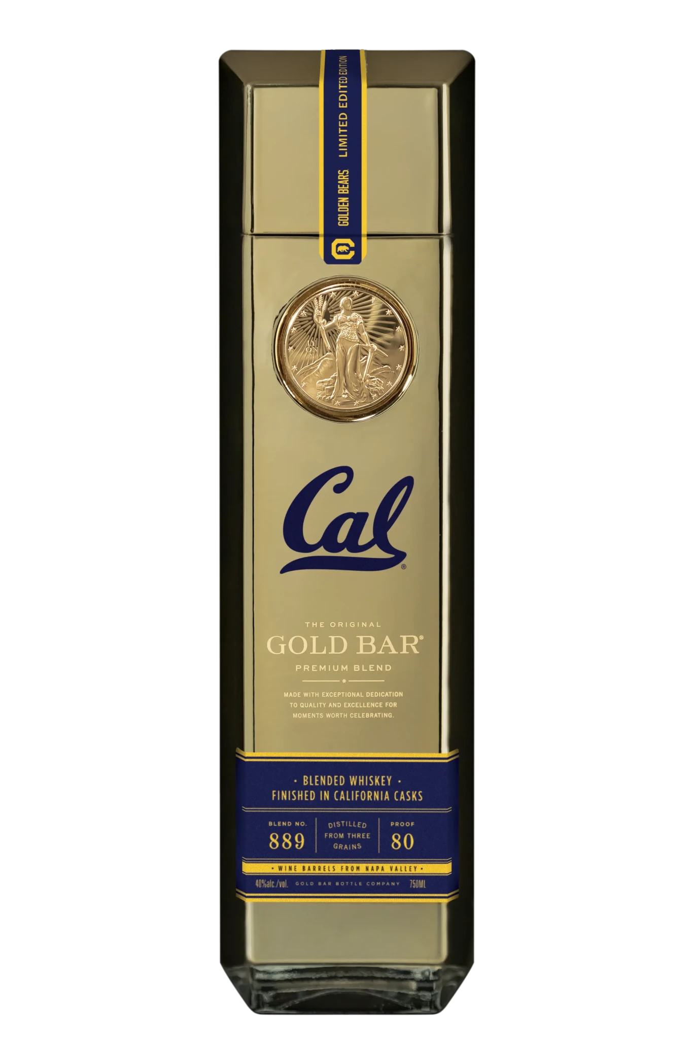 Gold Bar Cal Golden Bears Limited Edition Blended Whiskey - Main Street Liquor