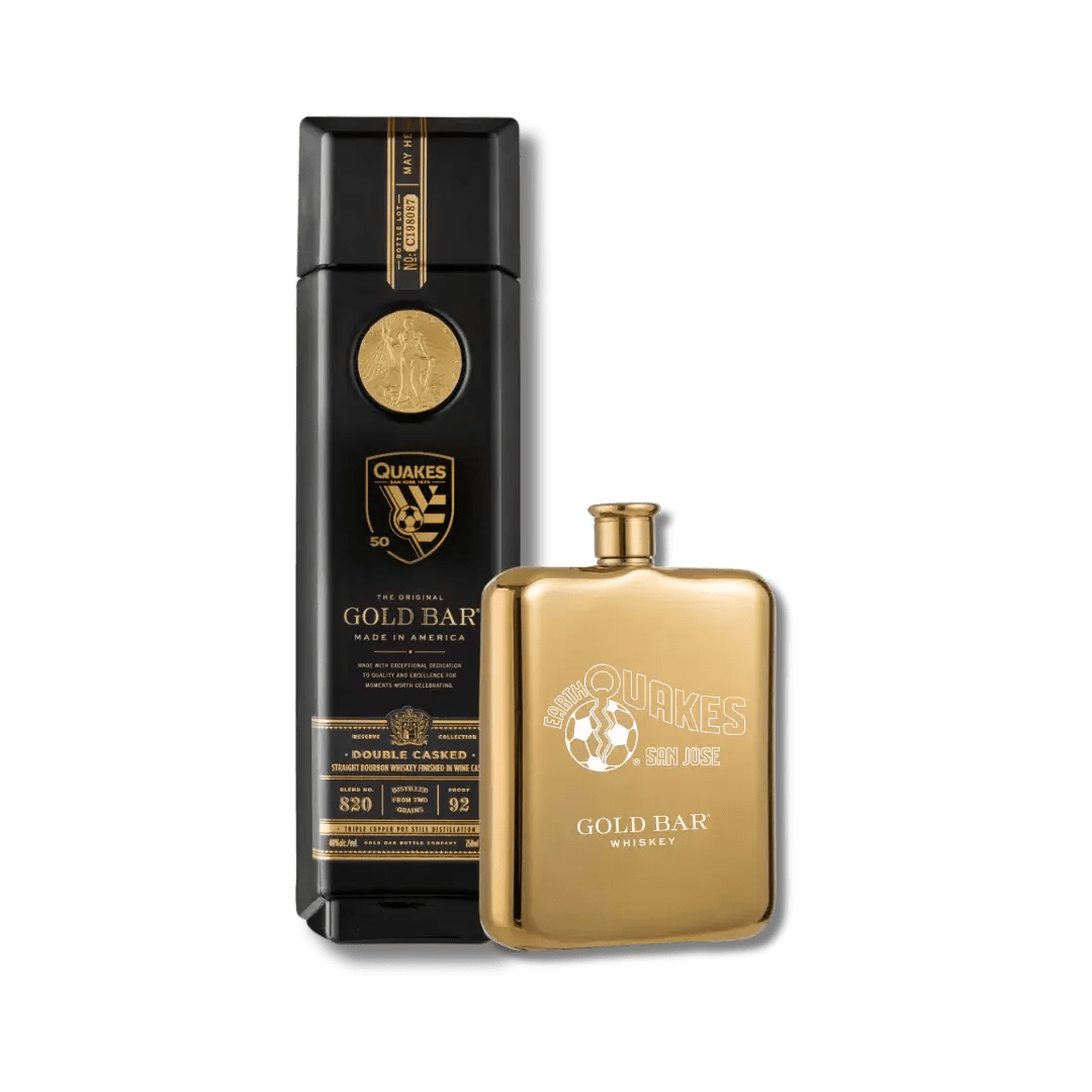 Gold Bar San Jose Earthquakes 50th Anniversary Double Cask Whiskey Gift Set - Main Street Liquor