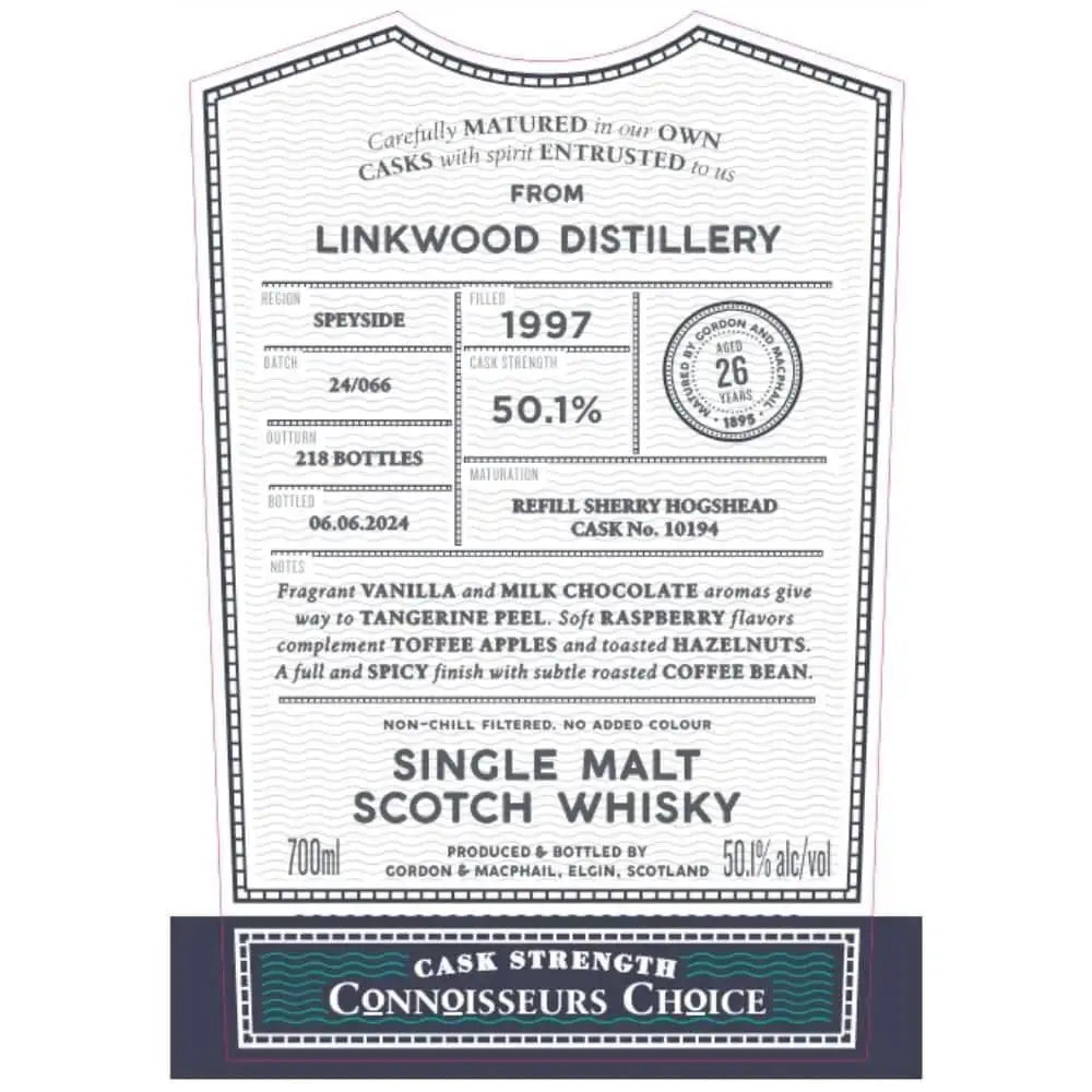 Gordon &amp; Macphail 1997 Linkwood 26 Year Old - Main Street Liquor