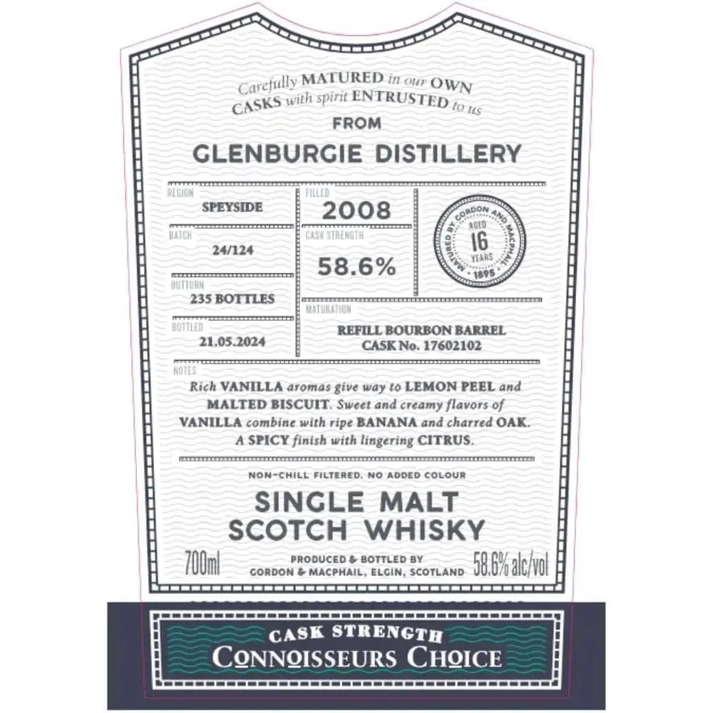 Gordon &amp; Macphail 2008 Glenburgie 16 Year Old - Main Street Liquor