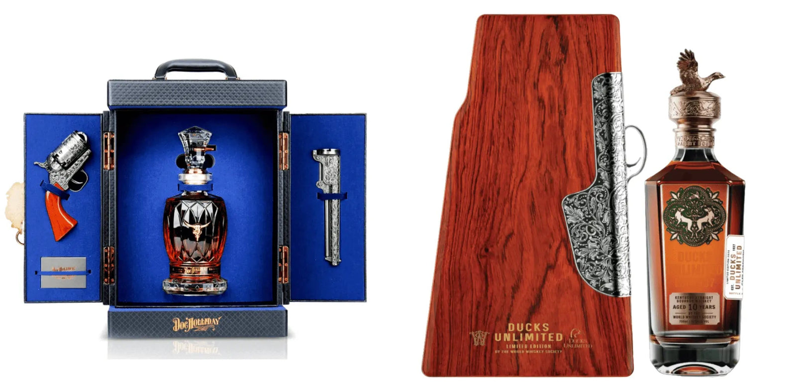 Gun Slinger Bundle – Doc Holliday 10 - Year Bourbon Revolver Set & Ducks Unlimited 10 - Year Kentucky Bourbon - Main Street Liquor