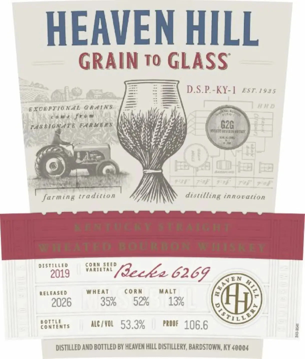 Heaven Hill Grain to Glass 2026 Release Kentucky Straight Wheated Bourbon Whiskey - Main Street Liquor