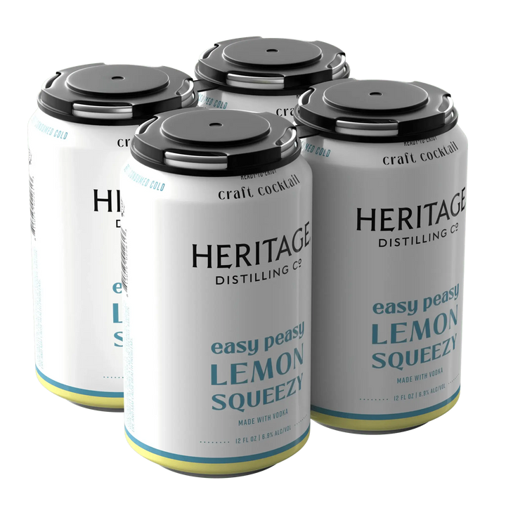 Heritage Distilling Co Easy Peasy Lemon Squeezy 4 Pack Cans - Main Street Liquor