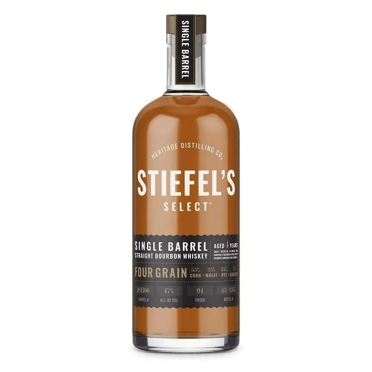 Heritage Distilling Co Stiefel's Select Single Barrel: Four Grain Bourbon - Main Street Liquor