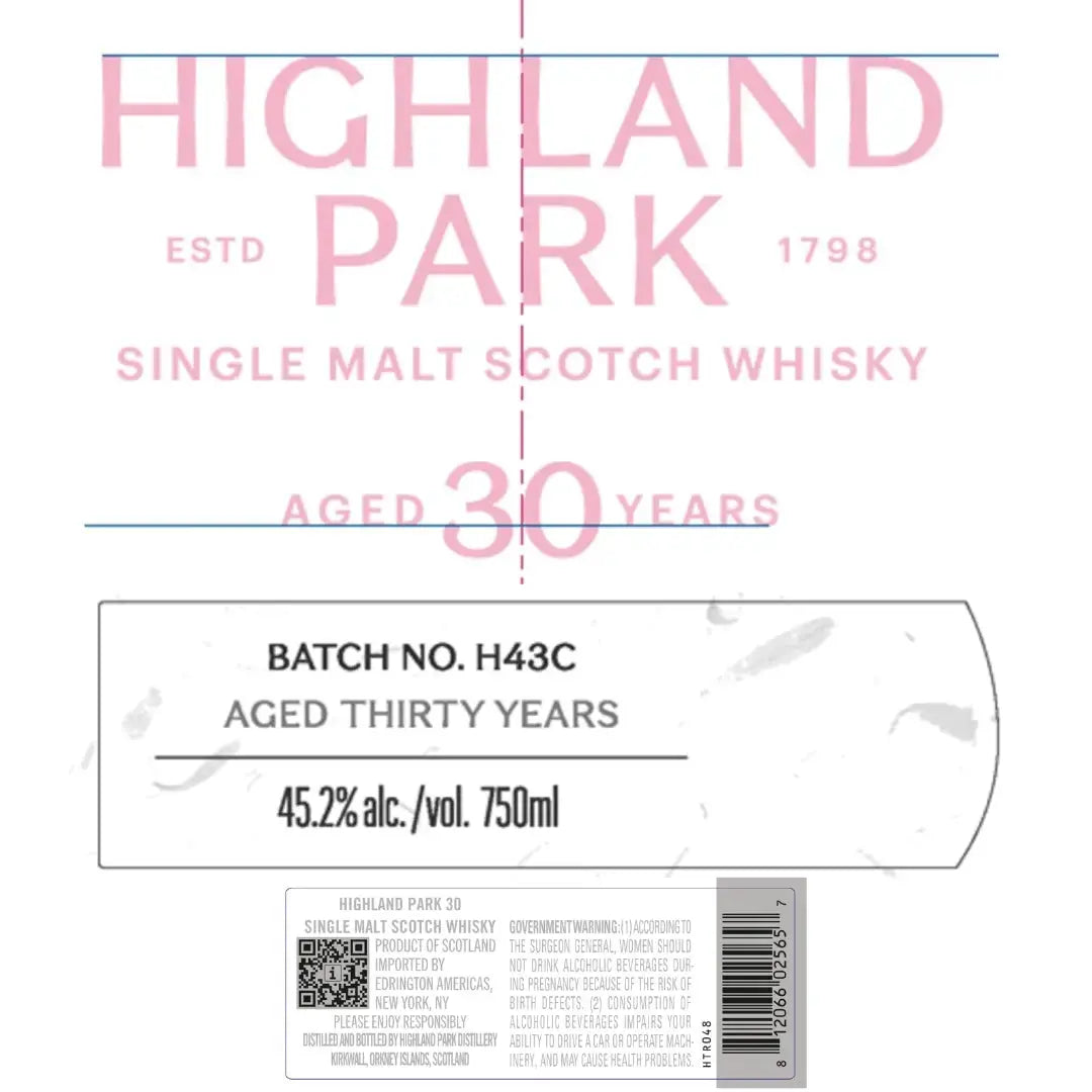 Highland Park 30 Year Old Single Malt Scotch Whisky - Main Street Liquor