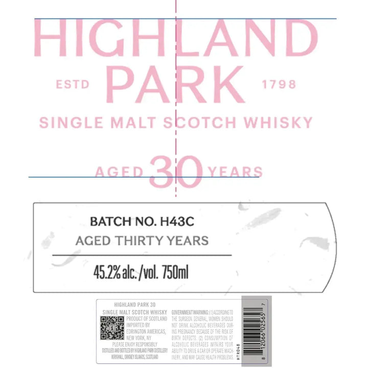 Highland Park 30 Year Old Single Malt Scotch Whisky - Main Street Liquor