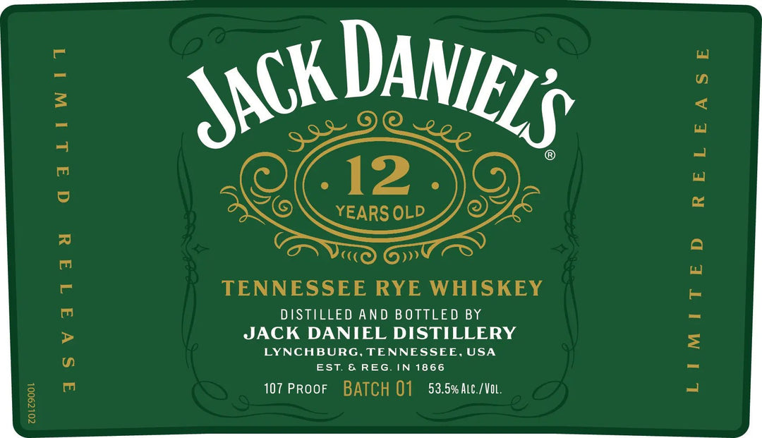 Jack Daniel’s 12 Year Old Tennessee Rye Whiskey Batch 01 700mL - Main Street Liquor