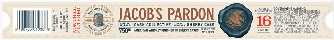 Jacob's Pardon 16 - Year American Whiskey Sherry Cask Finish - Main Street Liquor