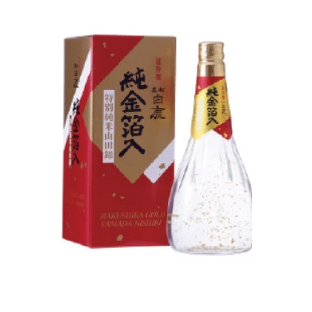 Hakushika Kuromatsu Gold Flakes Tokubetsu Junmai Sake 720ml