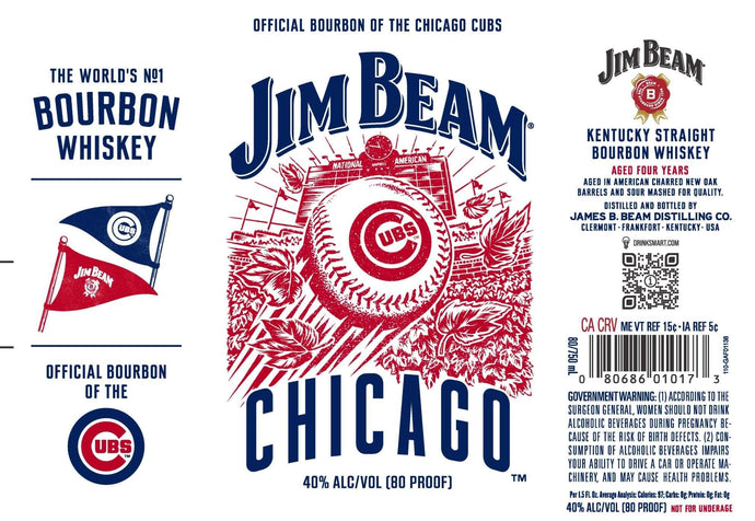 Jim Beam Chicago Cubs Kentucky Straight Bourbon Whiskey - Main Street Liquor