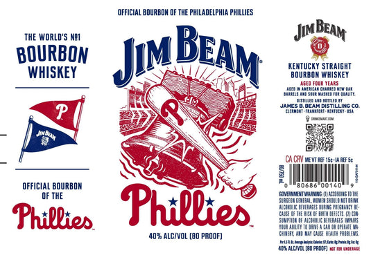 Jim Beam Philadelphia Phillies Kentucky Straight Bourbon Whiskey - Main Street Liquor