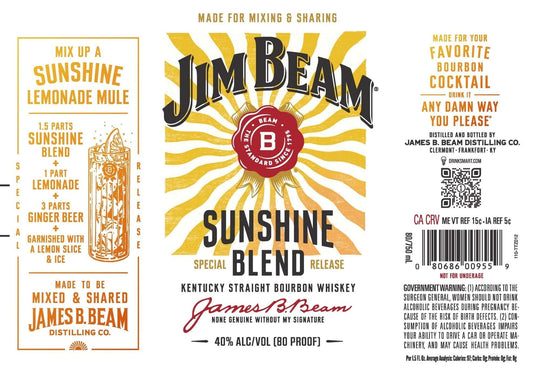 Jim Beam Sunshine Blend Special Release Kentucky Straight Bourbon Whiskey - Main Street Liquor