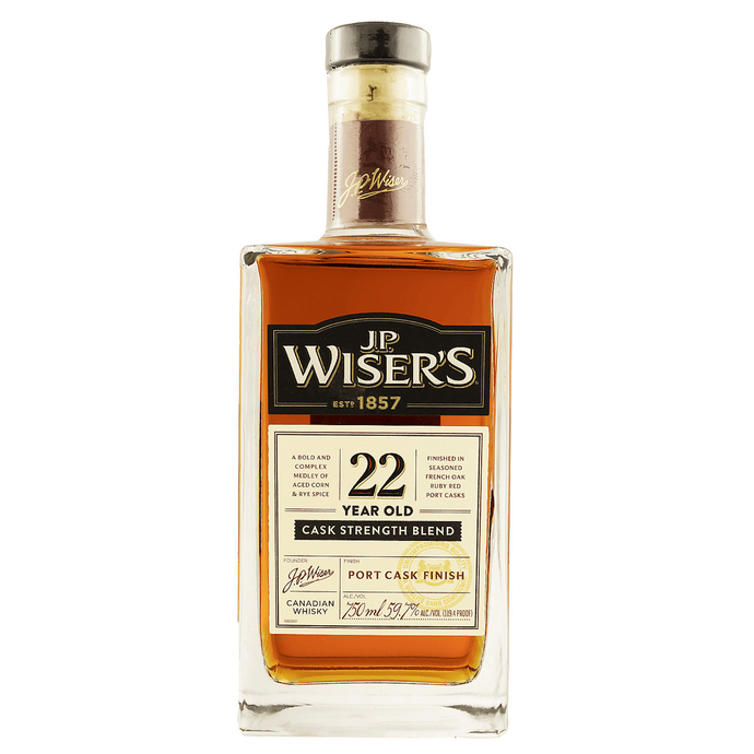 J.P. Wiser's Canadian Whiskey Cask Strength Blend Port Cask Finish 22 Year - Main Street Liquor