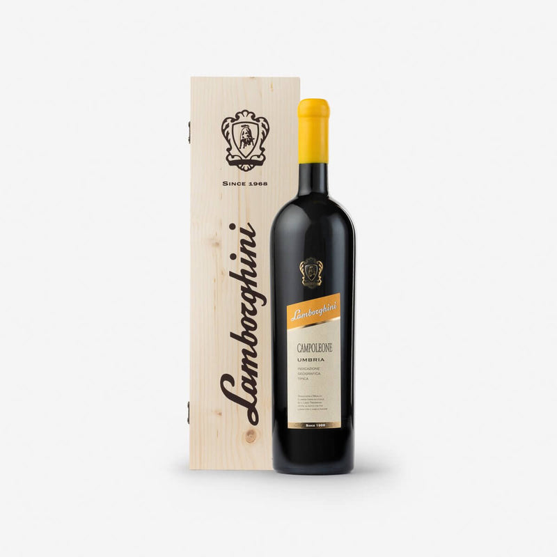 Load image into Gallery viewer, Lamborghini: Campoleone Umbria Rosso with Wooden Gift Box (1500ml) - Main Street Liquor
