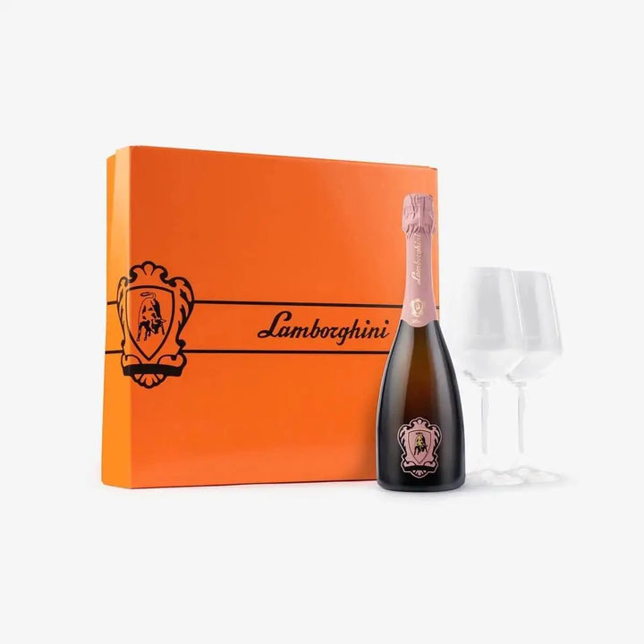 Lamborghini: Rosè "The Legend" with Gift Set &amp; Wine Glasses - Main Street Liquor