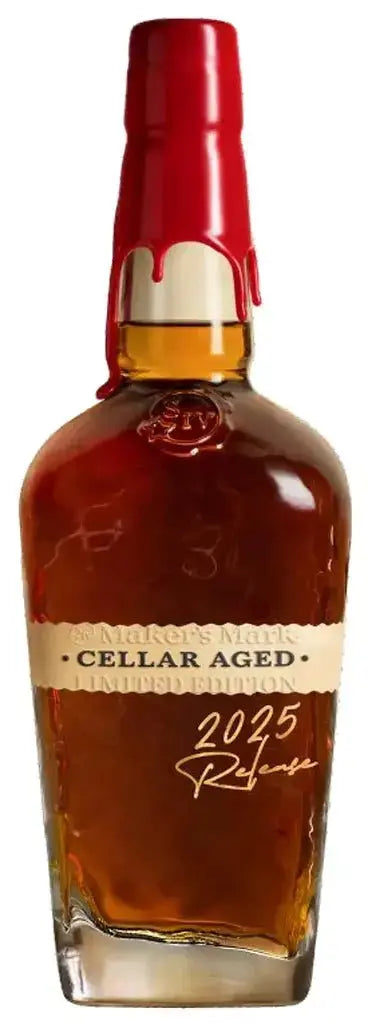 A 700ml bottle of Maker’s Mark Cellar Aged Bourbon Whisky 2025 Release features the brand&