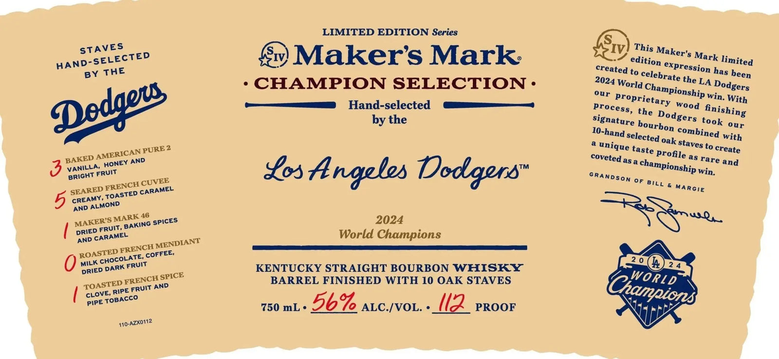 Maker’s Mark Champion Selection Los Angeles Dodgers 2024 Limited Edition - Main Street Liquor
