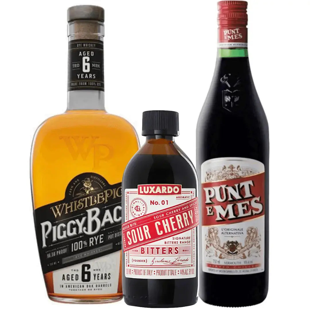 Manhattan Cocktail Kit – WhistlePig, Punt E Mes & Luxardo Bitters - Main Street Liquor
