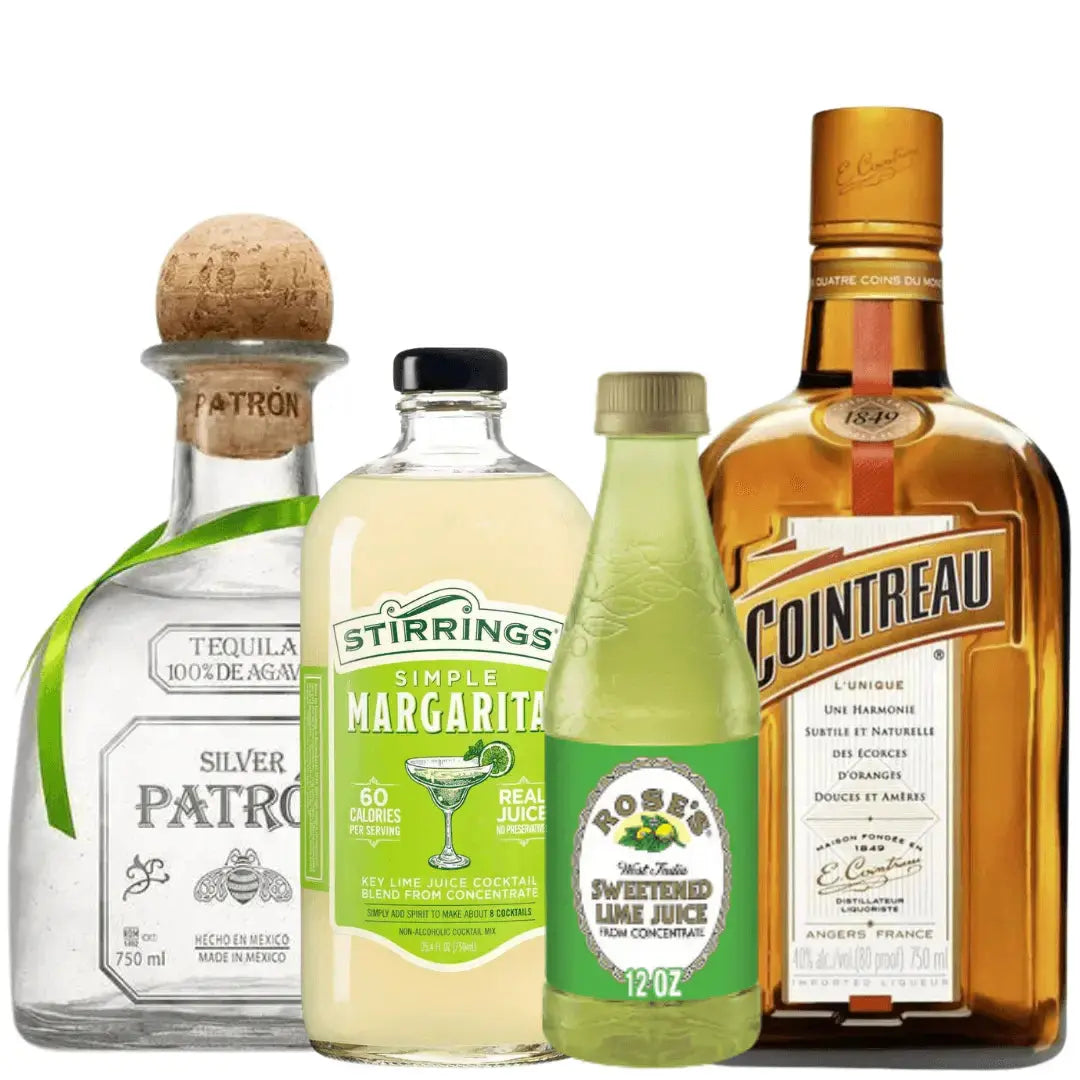 Margarita Cocktail Kit: Patrón, Cointreau, Stirrings Mix &amp; Rose’s - Main Street Liquor