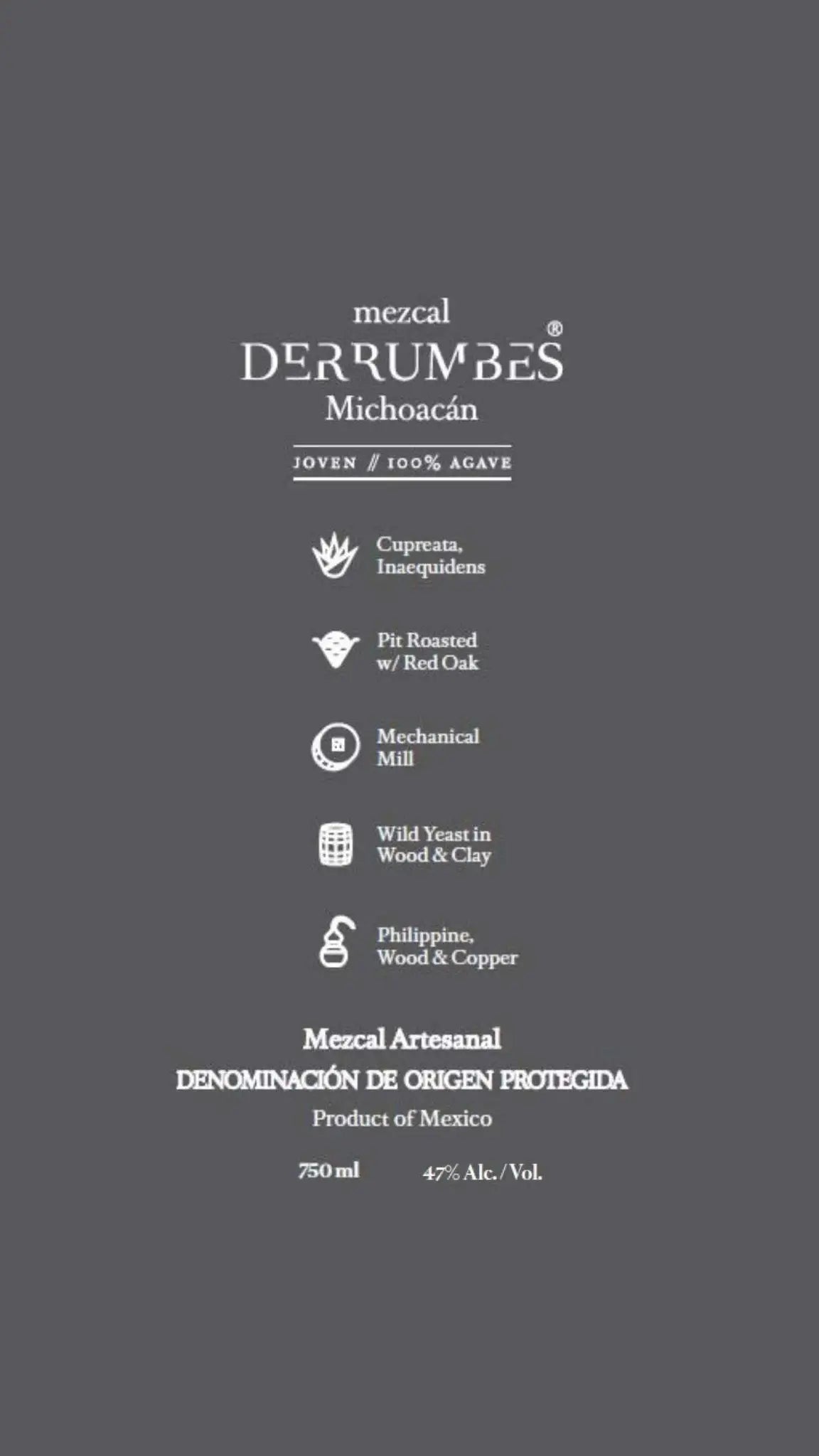 Mezcal Derrumbes Michoacán - Main Street Liquor