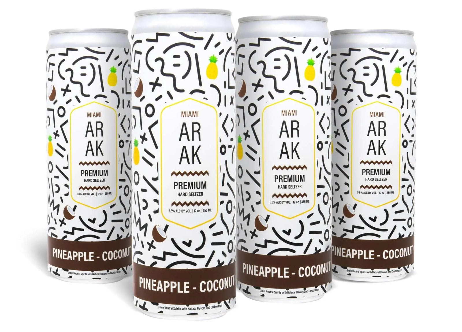 Miami Arak Pineapple Coconut Seltzer - Main Street Liquor