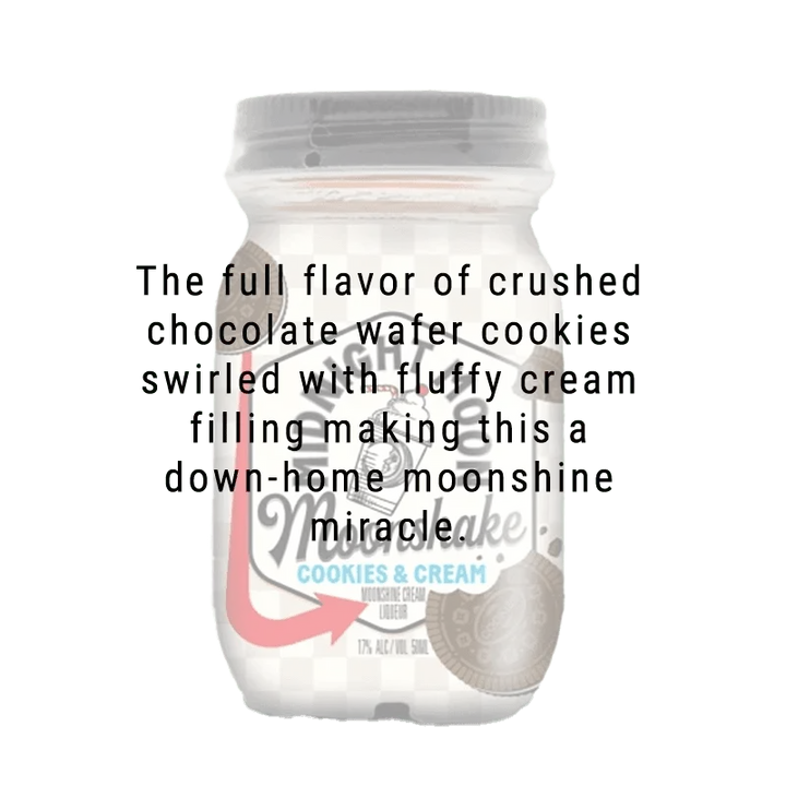 Midnight Moon Cookies &amp; Cream Moonshake 50mL 12 Pack - Main Street Liquor